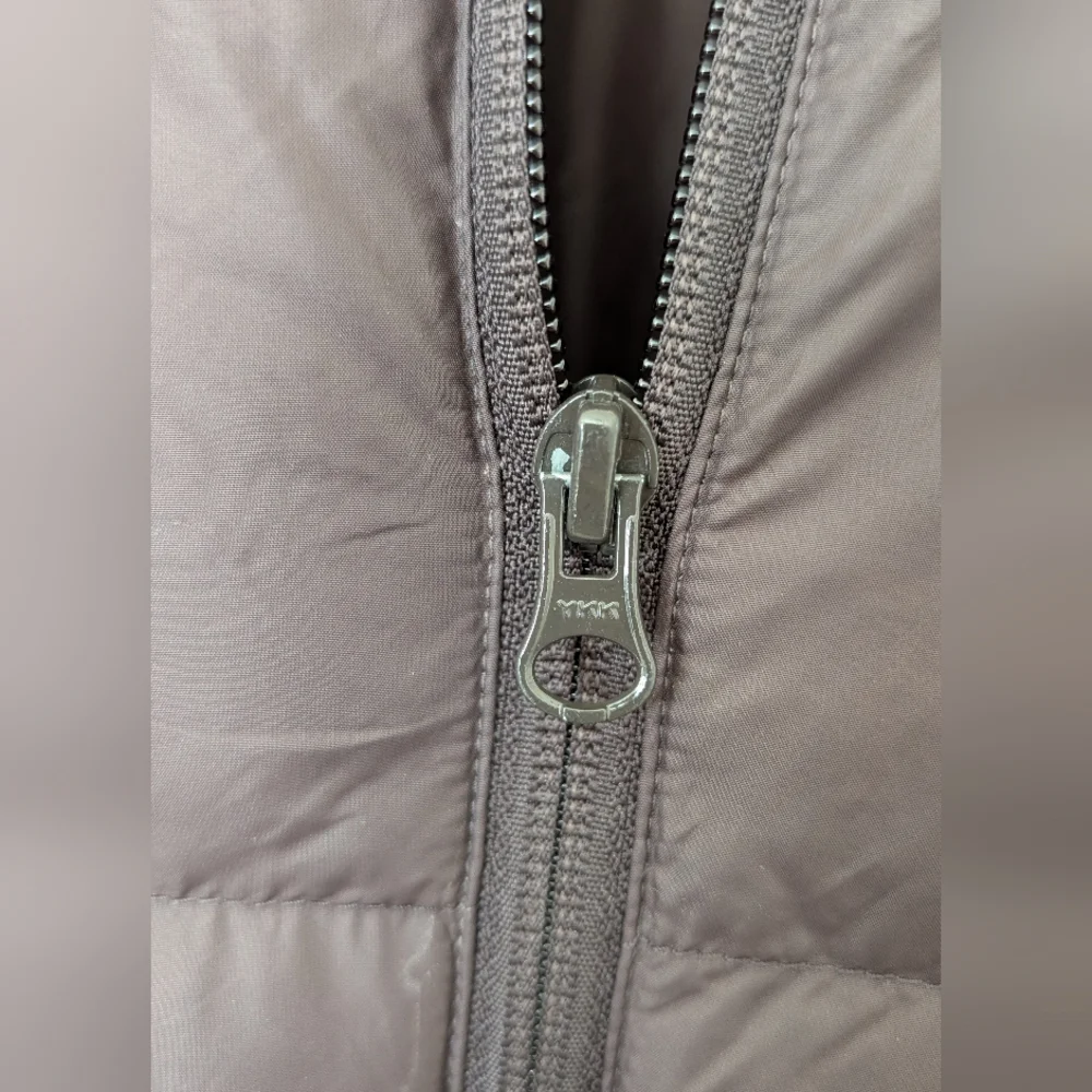 Landsend Silver Goose Down Jacket In Chocolate Brown S - Picture 3 of 13